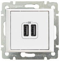 Legrand Valena Розетка USB 2-ая белая