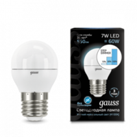 Лампа Gauss LED шарик пошагово диммируемый E27 7W 4100K