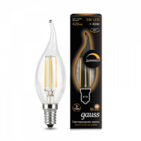 Лампа Gauss LED Filament свеча на ветру диммируемая E14 5W 2700K