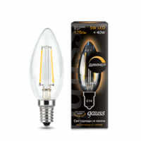 Лампа Gauss LED Filament свеча диммируемая E14 5W 2700К