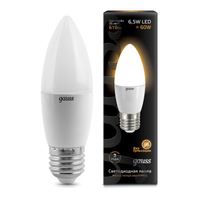 Gauss свеча светодиодная матовая E27 6.5W 2700К