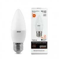 Лампа Gauss LED Elementary свеча 8W E27 2700K