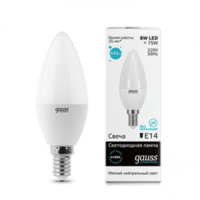 Лампа Gauss LED Elementary свеча 8W E14 4100K