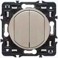 Legrand Celiane - двухклавишный переключатель - IP 44 - слоновая кость 