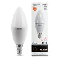 Лампа Gauss LED Elementary свеча 6W E14 2700K