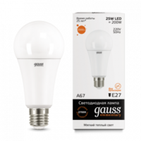 Лампа Gauss LED Elementary ЛОН A67 25W E27 2700K