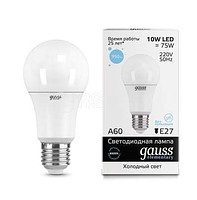 Лампа Gauss LED Elementary ЛОН А60 10W E27 6500K