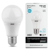 Лампа Gauss LED Elementary ЛОН А60 10W E27 4100K