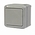 Legrand Quteo Выключатель 1 кл. полугерм. (IP-44) серый