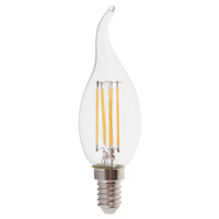 Feron свеча на ветру светодиодная филамент диммируемая Е-14 5W 4 led 220V теплая