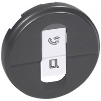 Legrand Celiane, лицевая панель розетки RJ45, графит