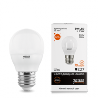Лампа Gauss LED Elementary шар 8W E27 2700K