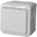 Legrand Quteo Выключатель 1 кл. полугерм. проходной (IP-44) серый