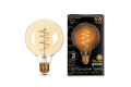 Лампа Gauss LED Filament G95 Flexible E27 6W Golden 360lm 2400К