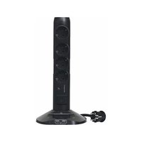 Legrand 694619 Стойка 2USB+micUSB+4х(2К+З) черная.