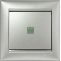Legrand Valena Выключатель 1кл. с подсв. Алюминий